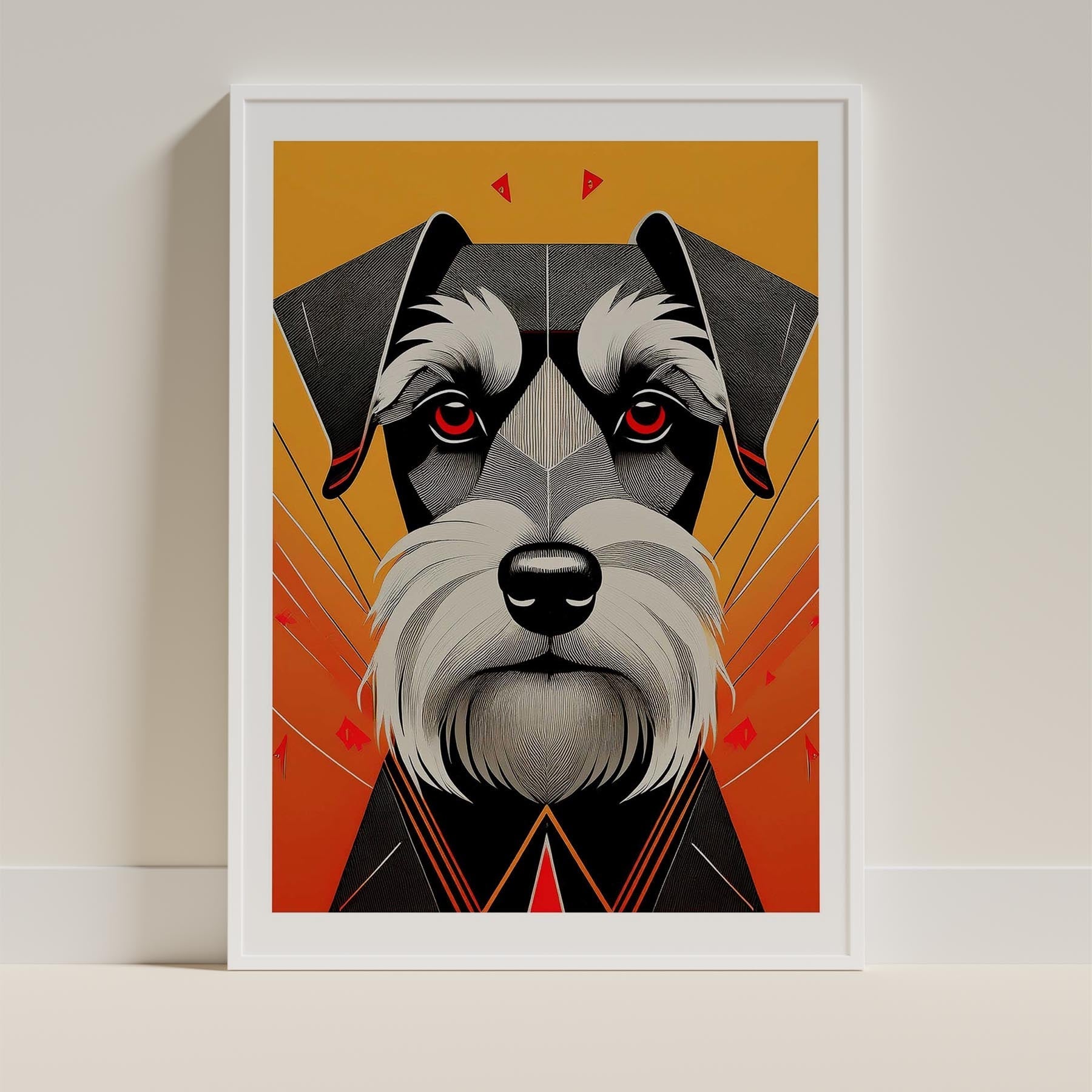 Schnauzer Geometric Orange Series image 9