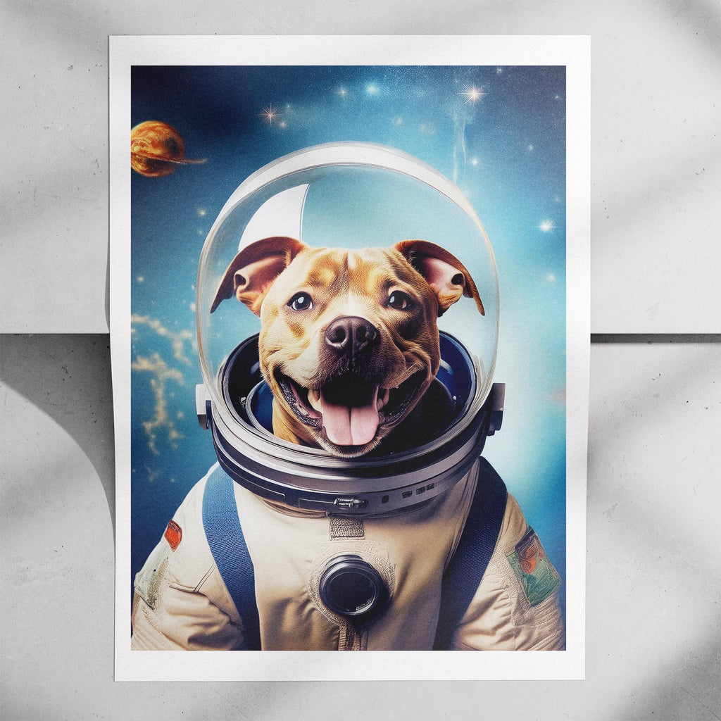 Staffordshire Bull Terrier Astronaut Dog Series image 7