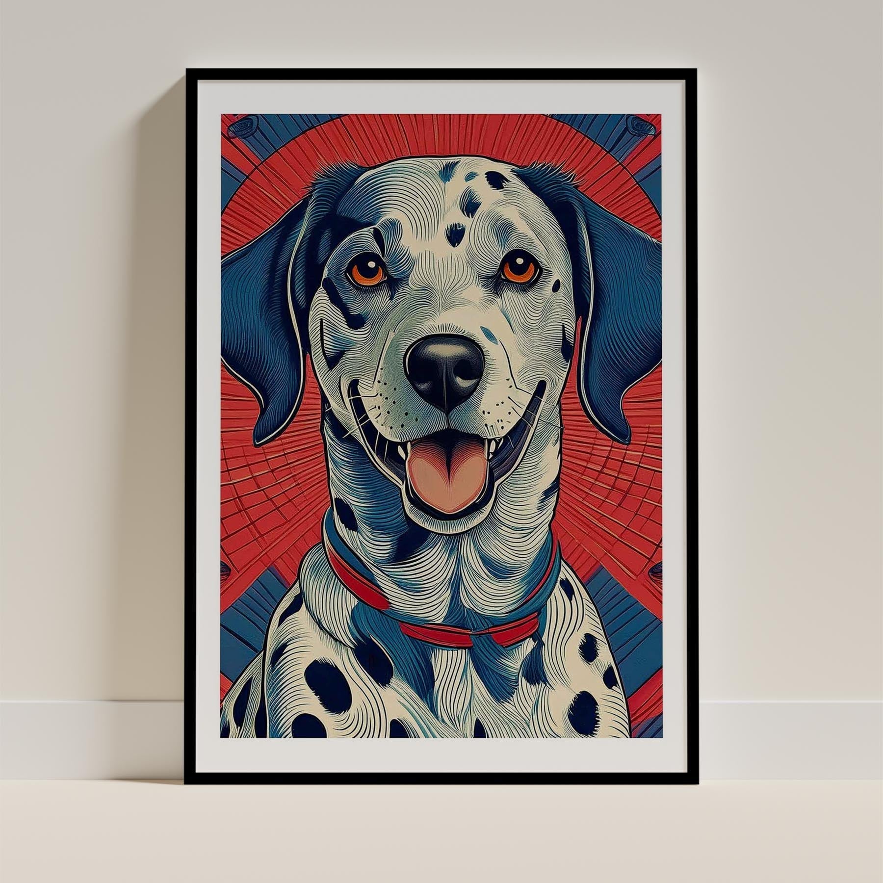 Dalmatian Hokusai Japanese Inspired Dog Series image 0