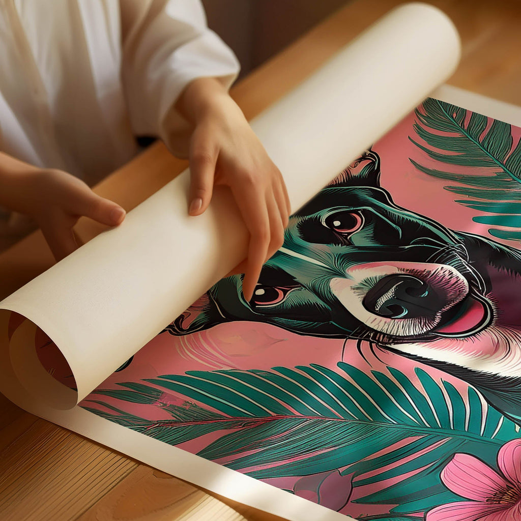 Whippet Flowery Dog image 1