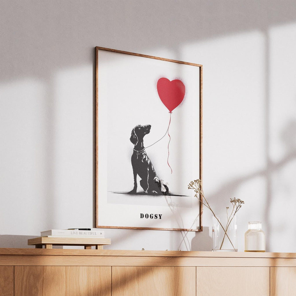 Greyhound DOGSY Series inspired by the Art of Banksy with text Dogsy image 5