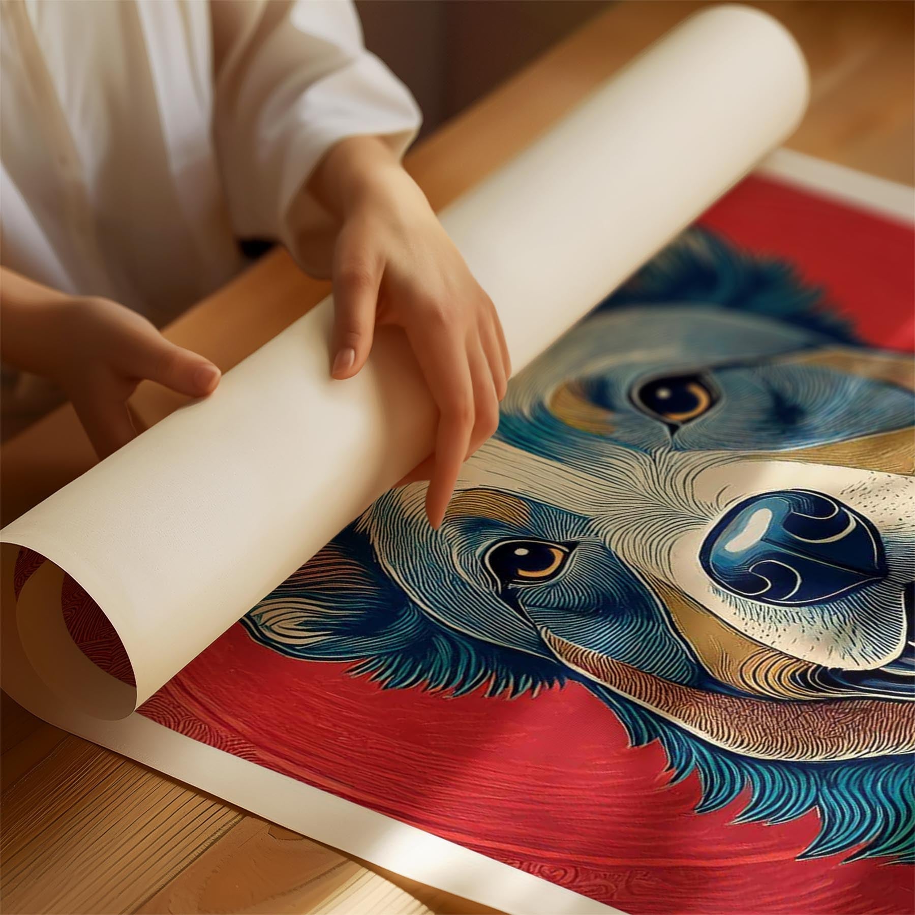 Cattle Dog Hokusai Japanese Inspired Dog Series image 1