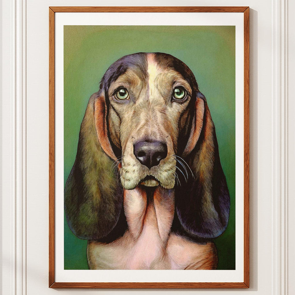 Basset Hound Green Painted Series image 10