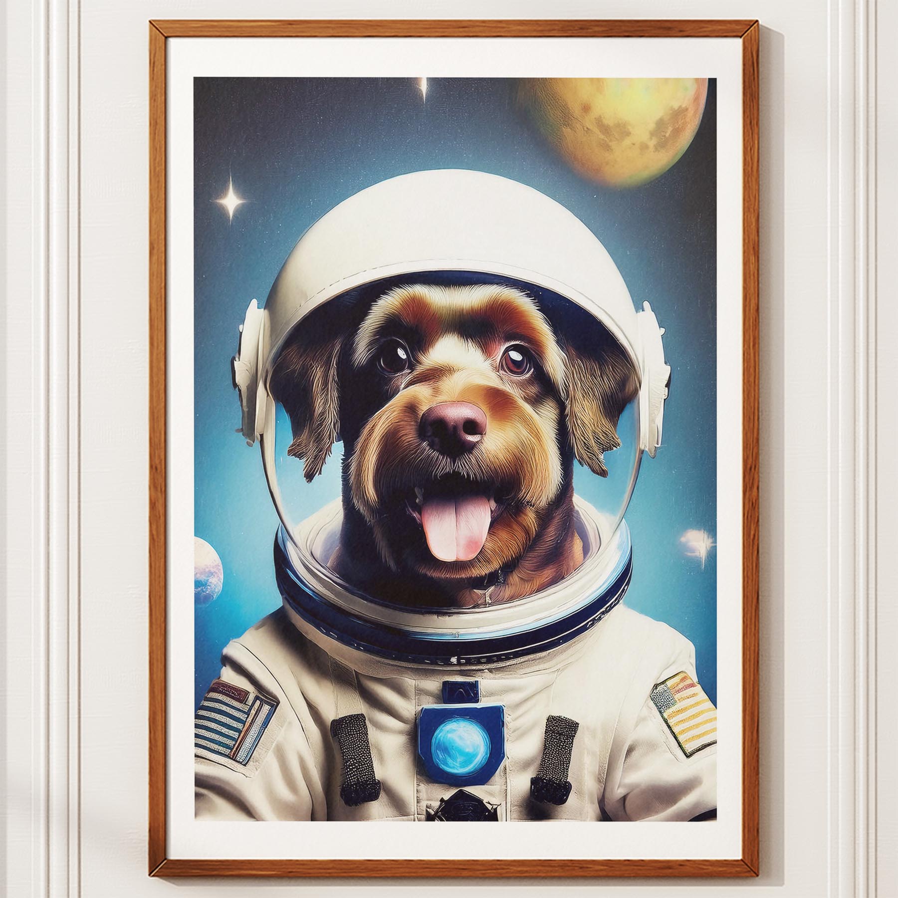 Black Russian Terrier Astronaut Dog Series image 10