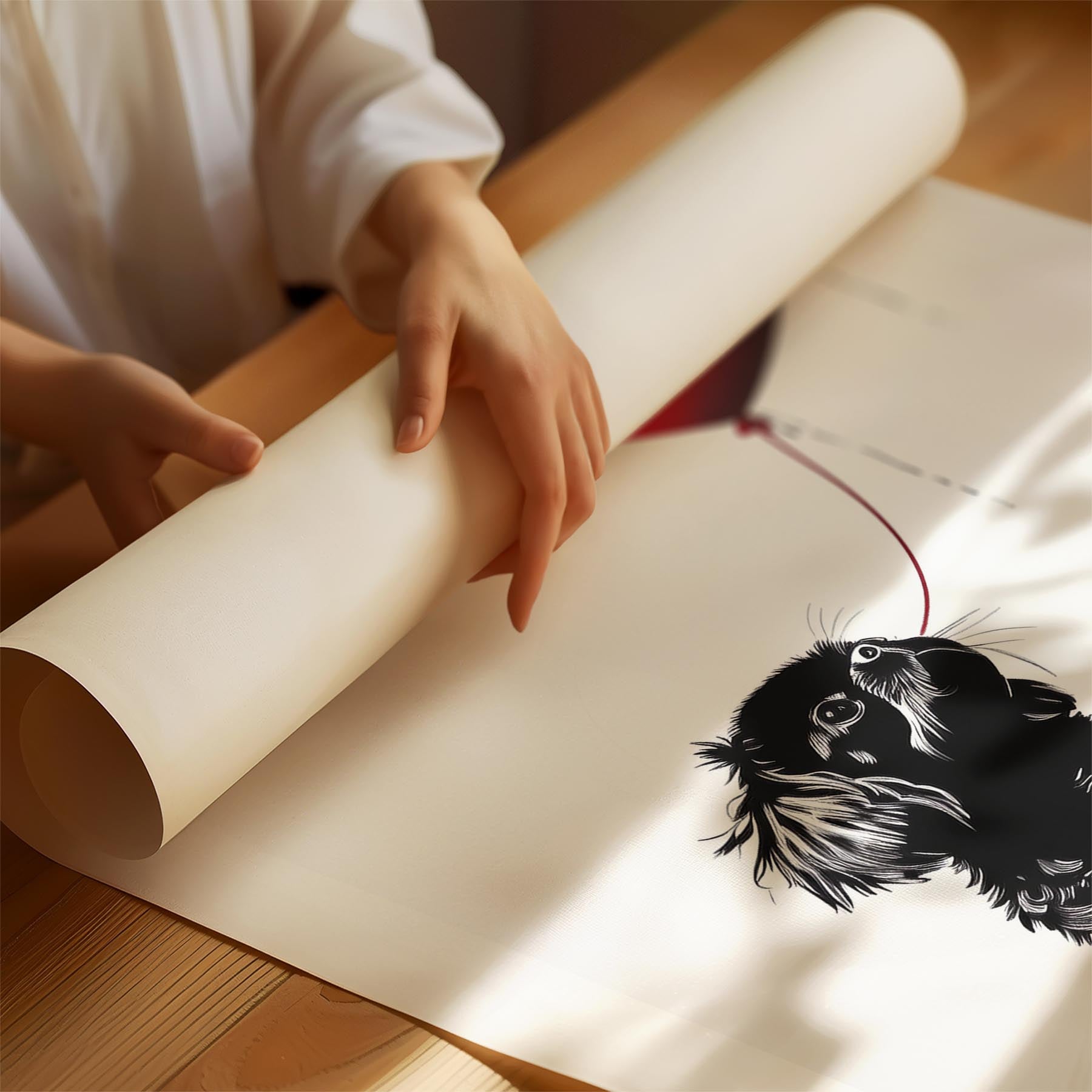 Japanese Chin DOGSY Series inspired by the Art of Banksy with text Dogsy image 1