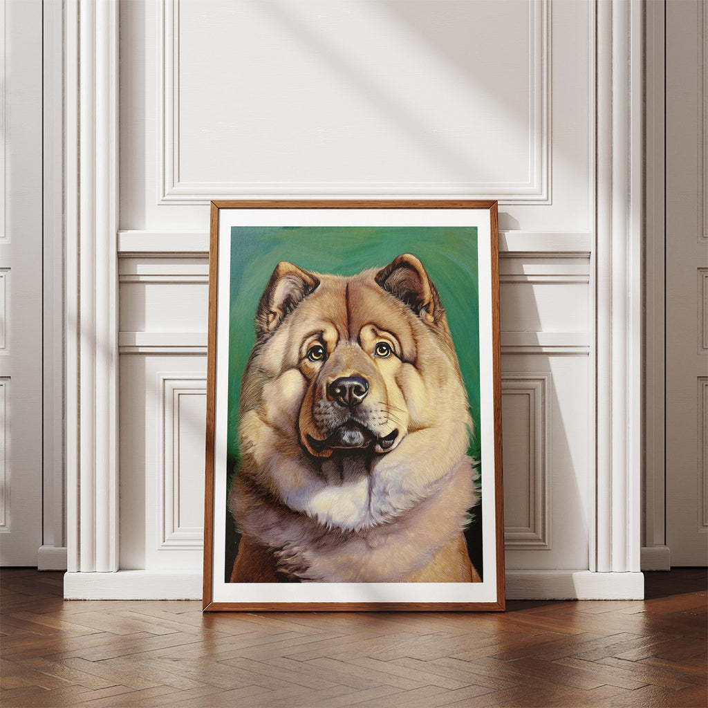 Chow Chow Green Painted Series image 4