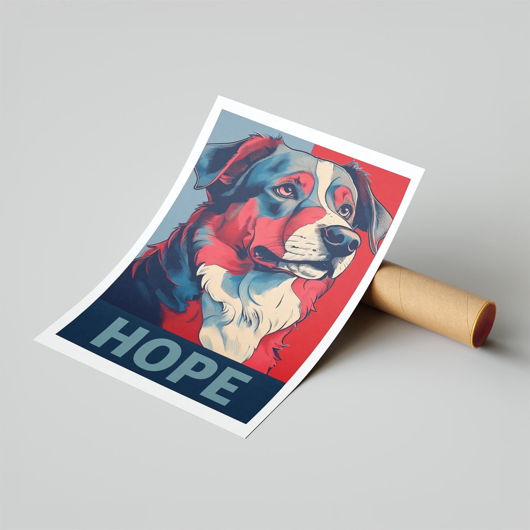 Australian Shepherd HOPE Series Inspired by the Obama Poster image 6