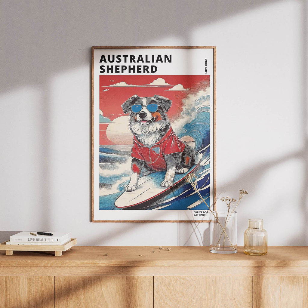 Australian Shepherd Hokosai Surfer Dogs 1 image 8