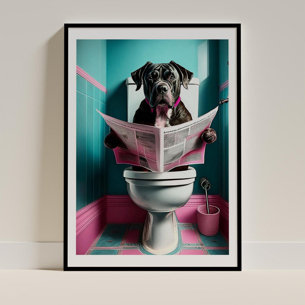 Neapolitan Mastiff Toilet Dogs PInk and Turquise image 0