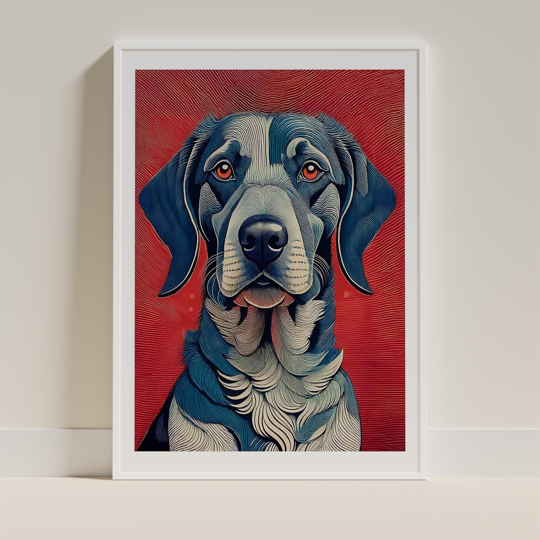 German Pointer Hokusai Japanese Inspired Dog Series image 10