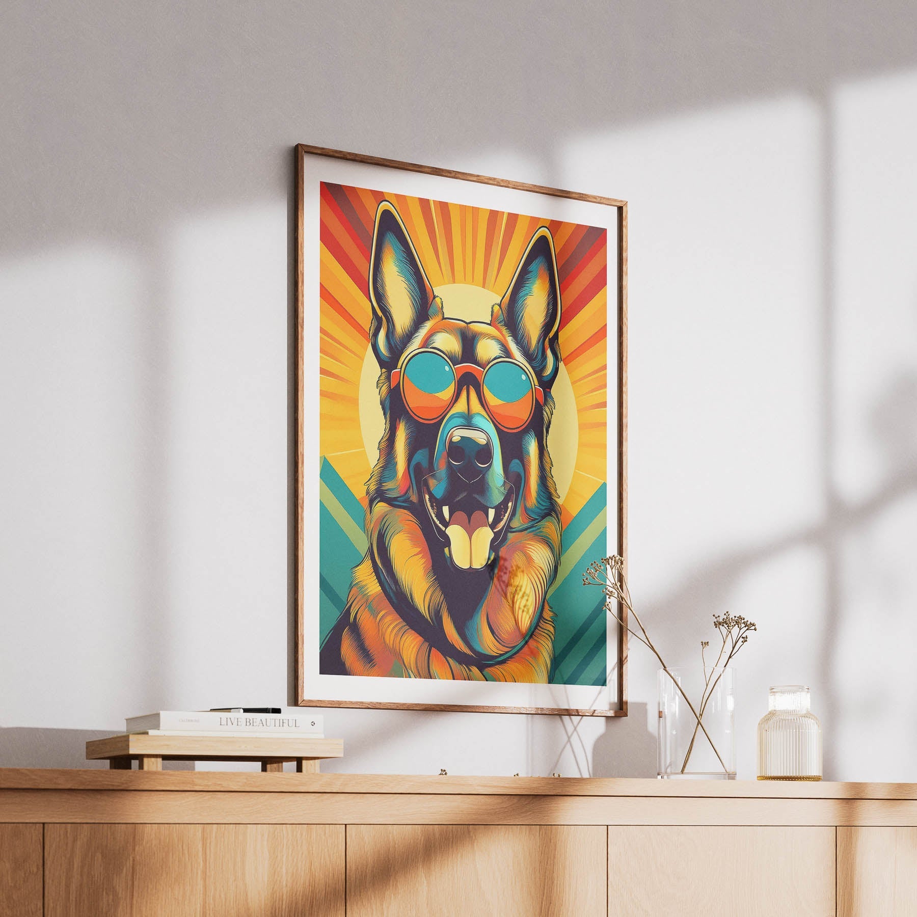 German Shepherd Dog In Colourful Sunnies 10 image 6