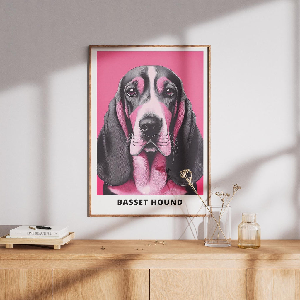 Basset Hound Pink and Black Dog Series 1 image 8