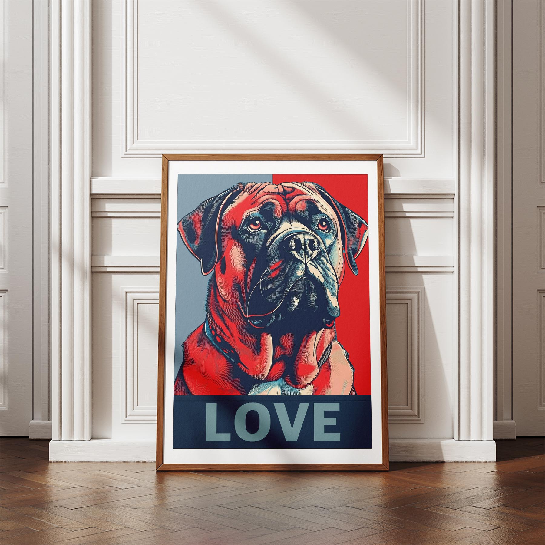 Bullmastiff LOVE Series Inspired by the Obama Poster image 4