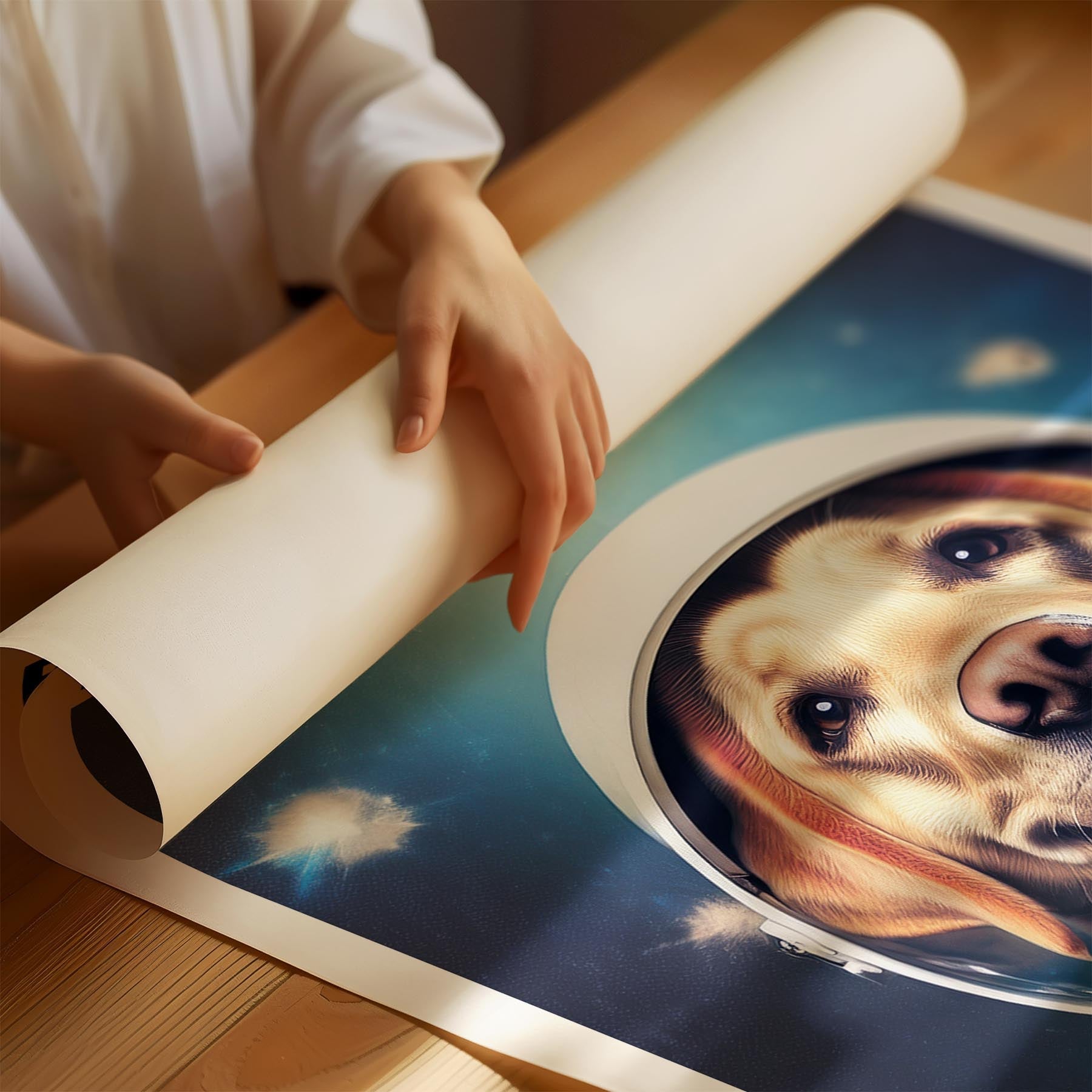Labrador Retriever Astronaut Dog Series with Text Astro Dog image 1