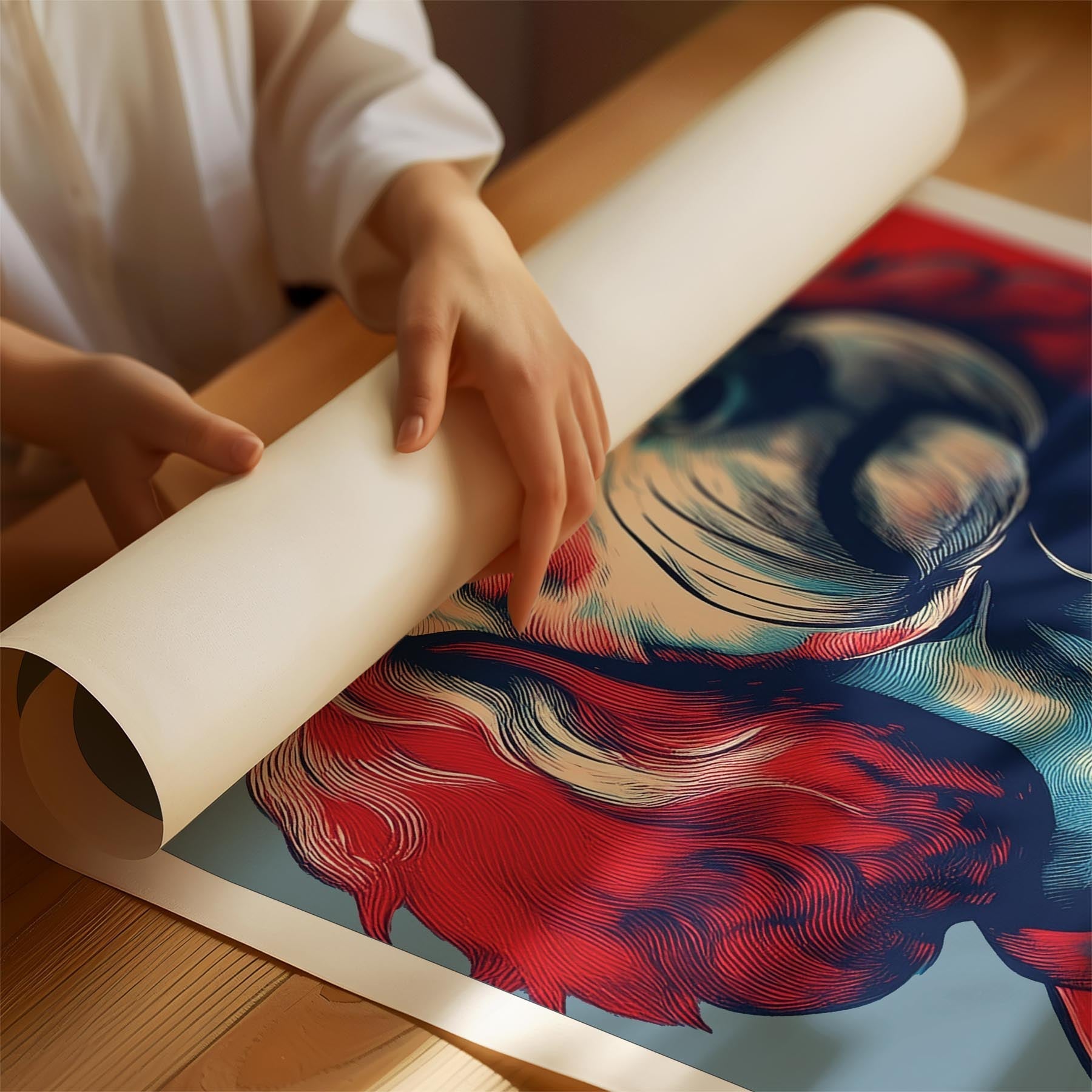 Poodle HOPE Series Inspired by the Obama Poster image 1