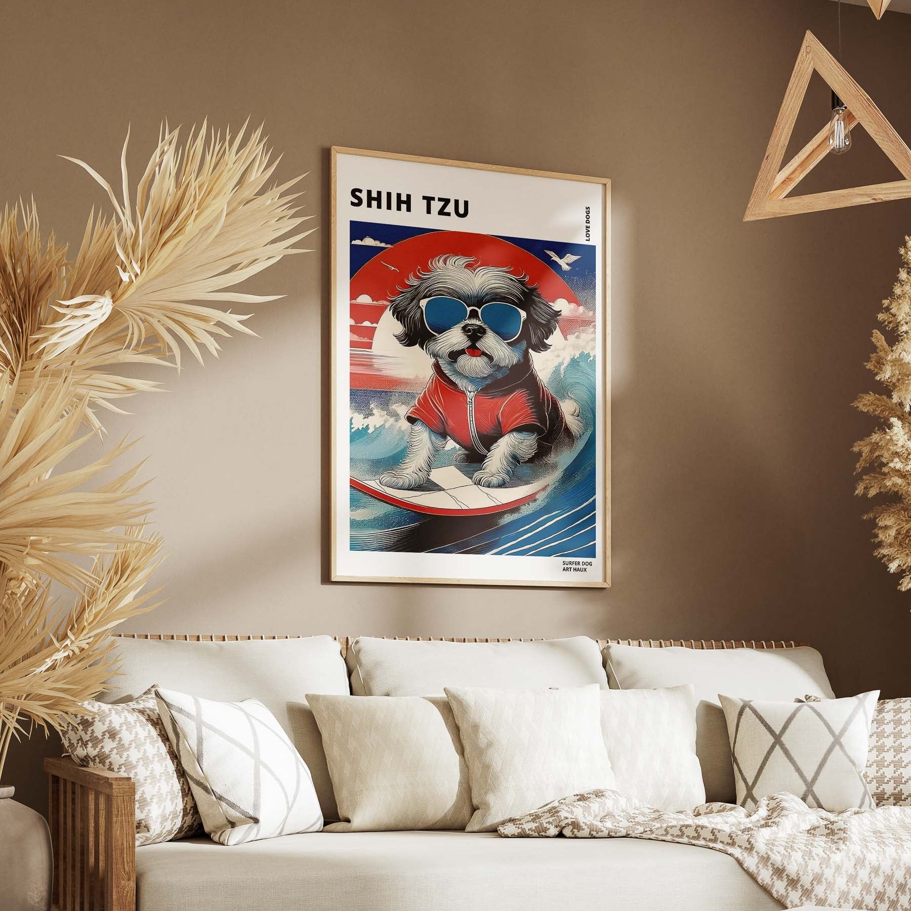 Shih Tzu Hokosai Surfer Dogs 2 image 5