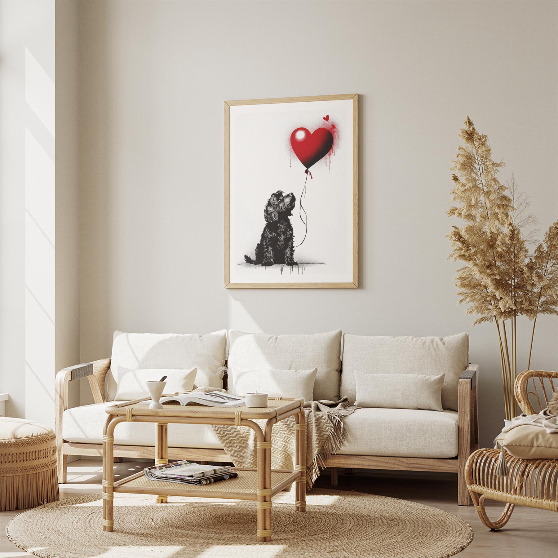 Australian Silky Terrier DOGSY Series inspired by the Art of Banksy image 2