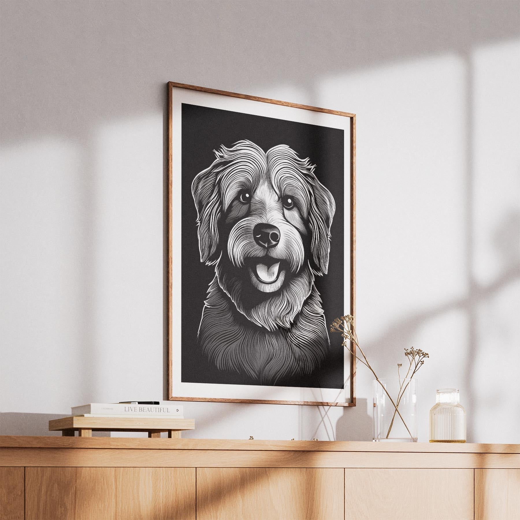 Coton de Tulear Line Dog Series in Black and White image 5