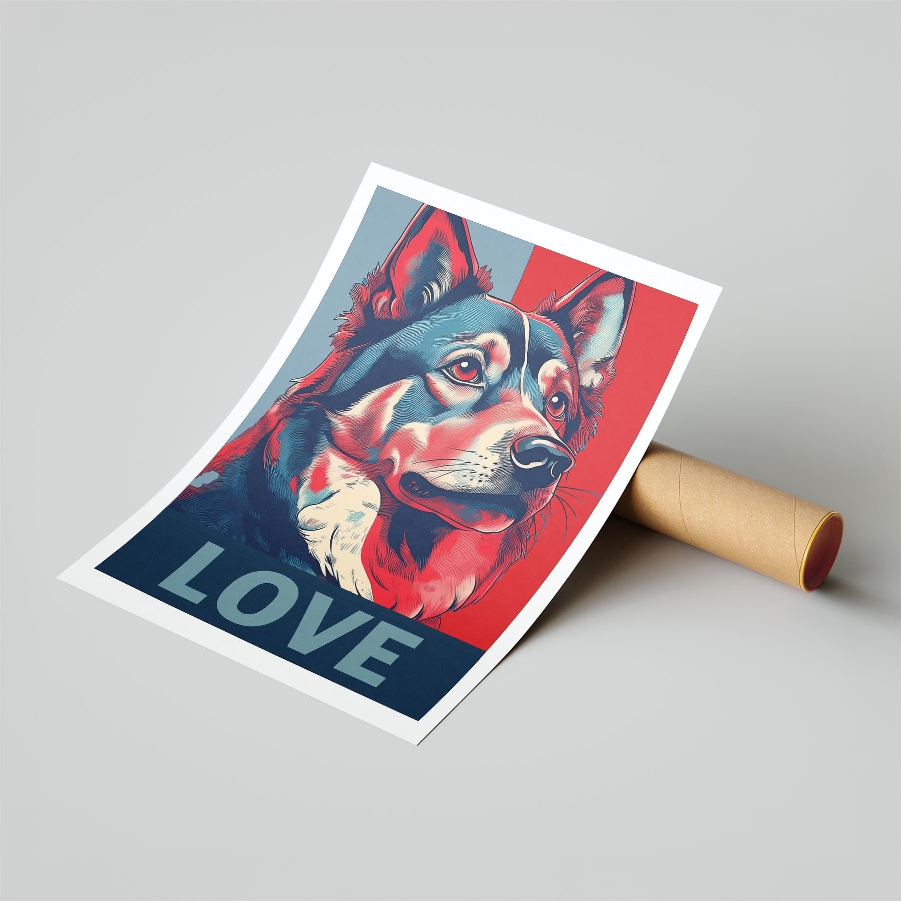 Finnish Lapphund LOVE Series Inspired by the Obama Poster image 6