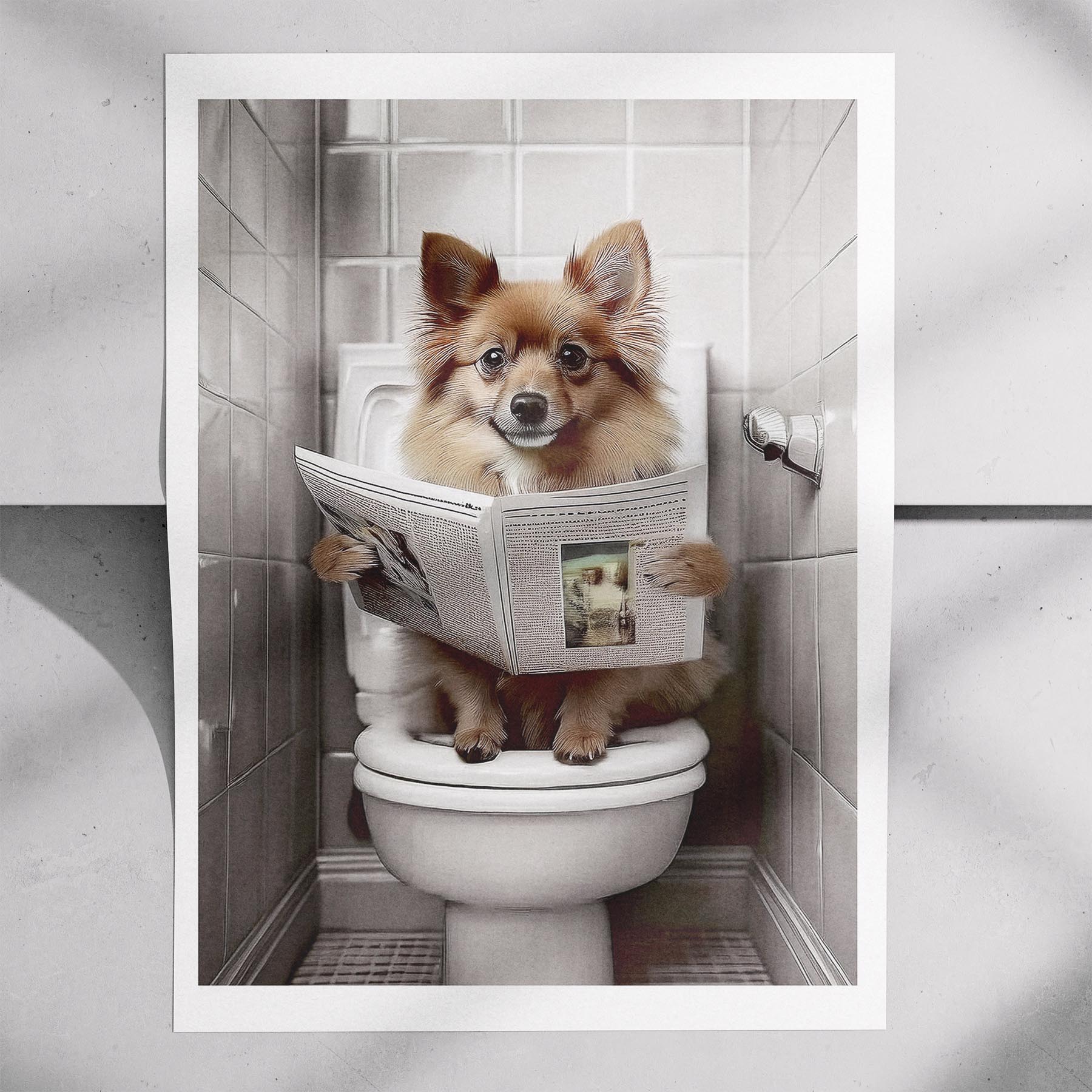 German Spitz Toilet Humour Dog Series image 7
