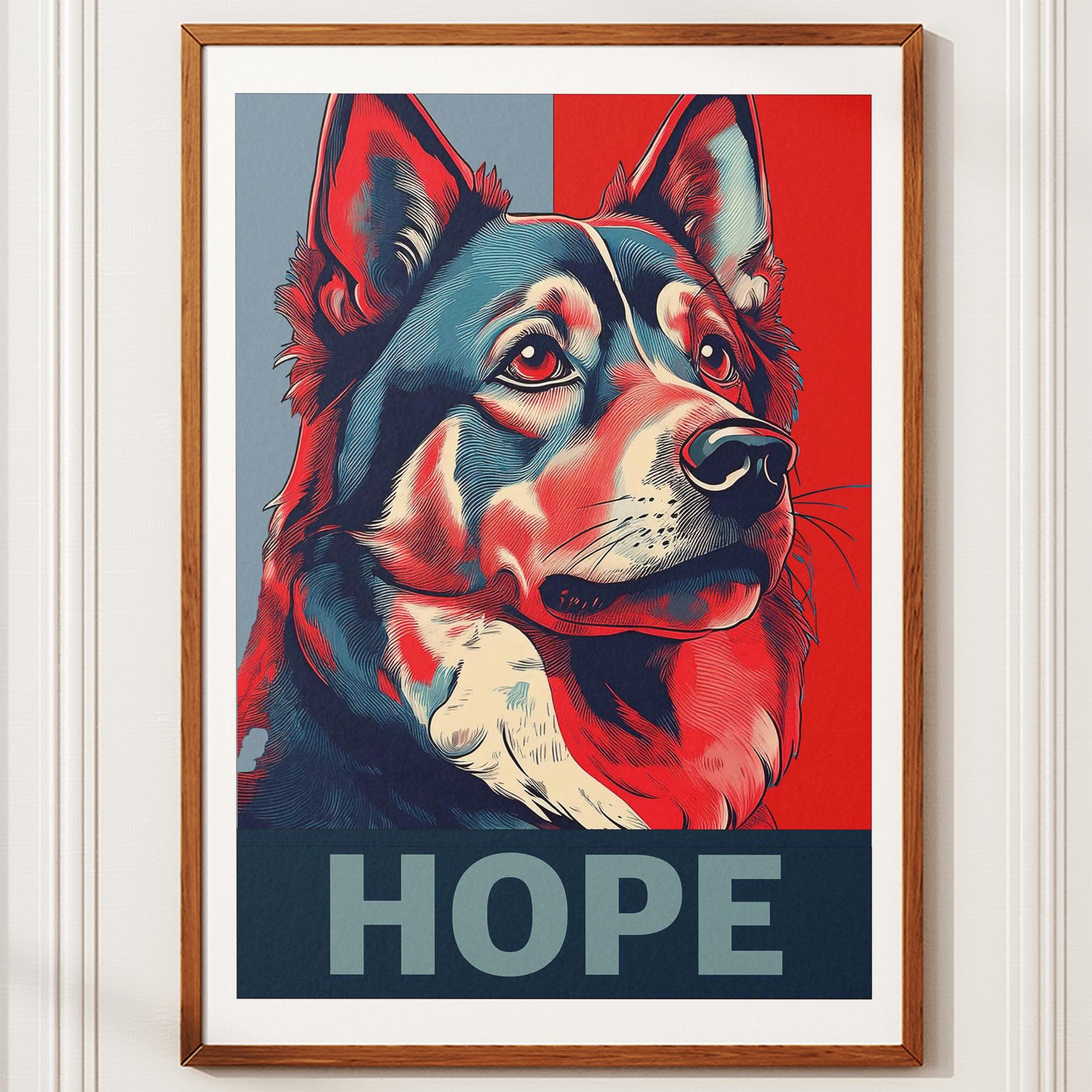 Finnish Lapphund HOPE Series Inspired by the Obama Poster image 10
