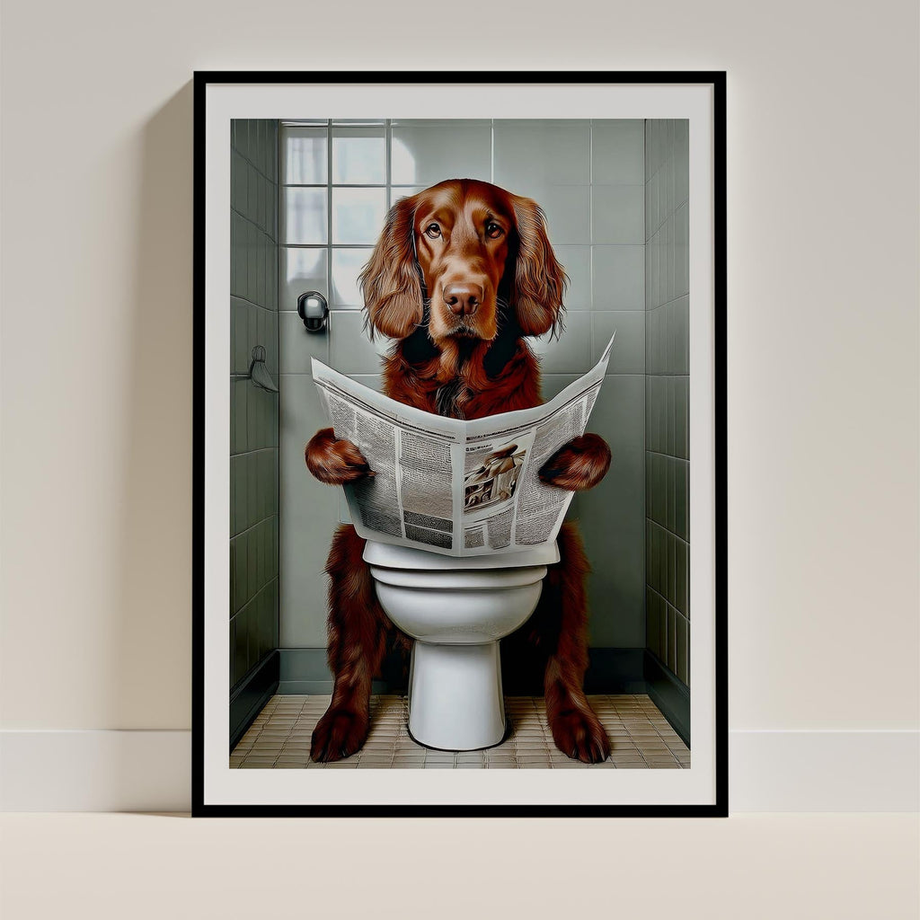 Irish Setter Toilet Humour Dog Series image 0