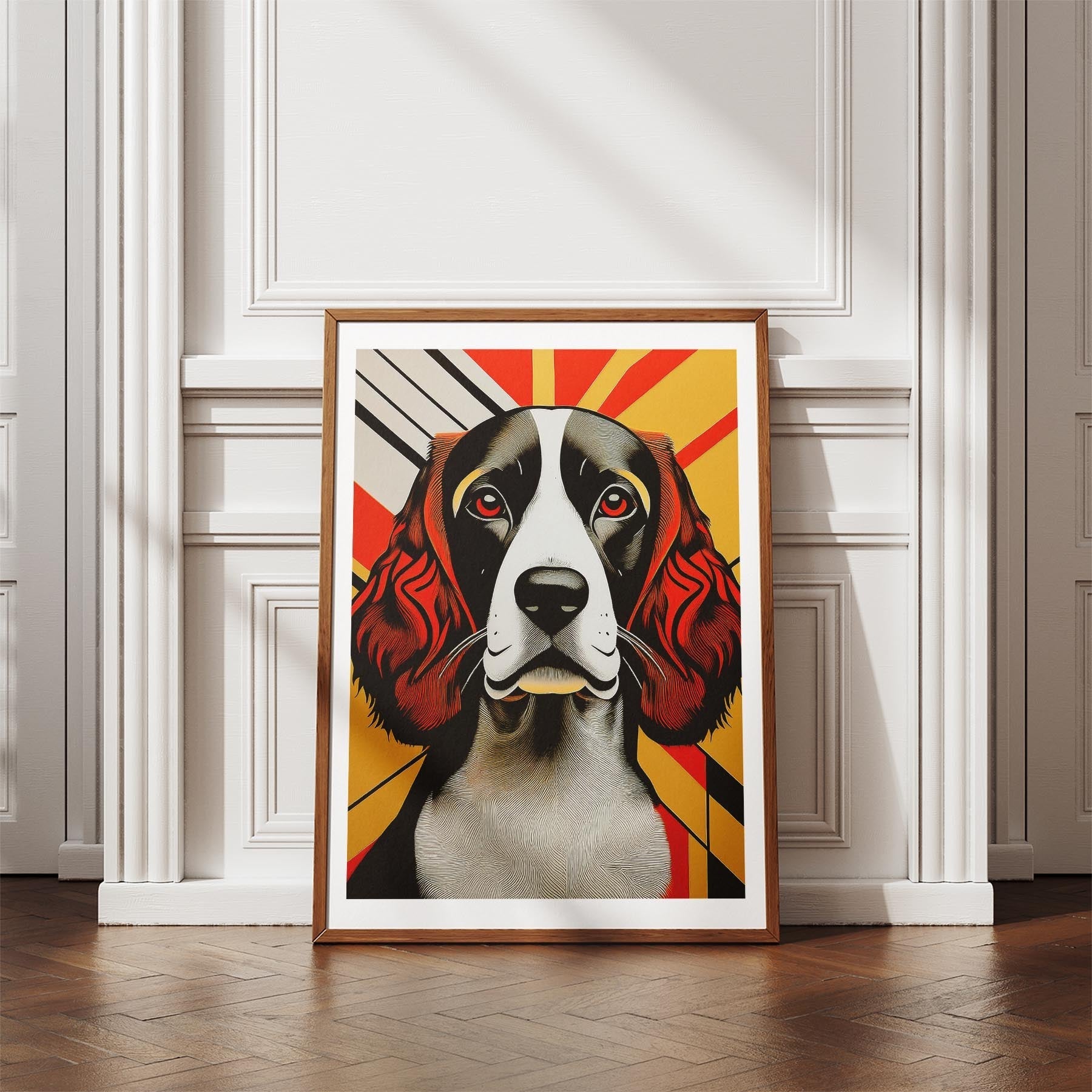 English Springer Spaniel Geometric Orange Series image 4