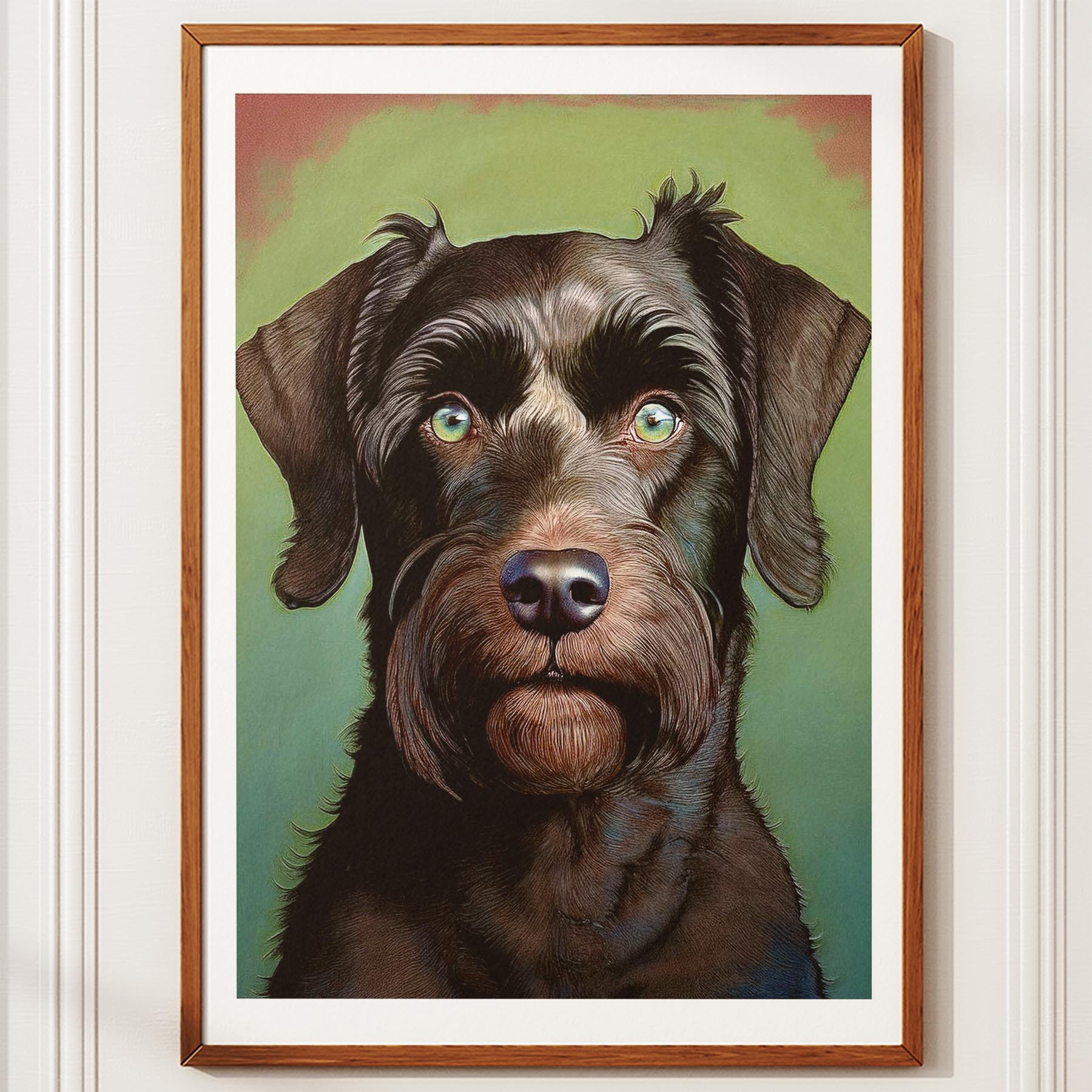 Black Russian Terrier Green Painted Series image 10