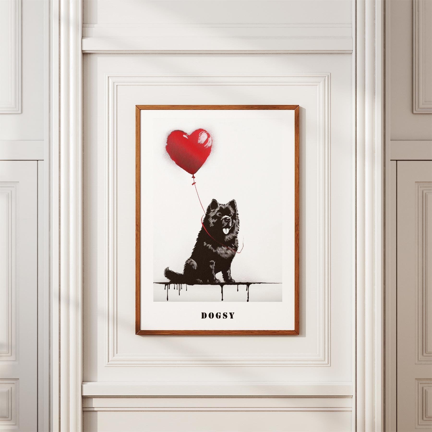 Chow Chow DOGSY Series inspired by the Art of Banksy with text Dogsy image 3