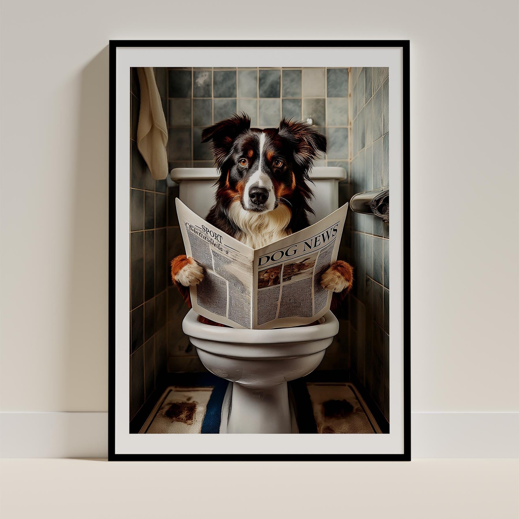Border Collie Toilet Humour Dog Series image 0