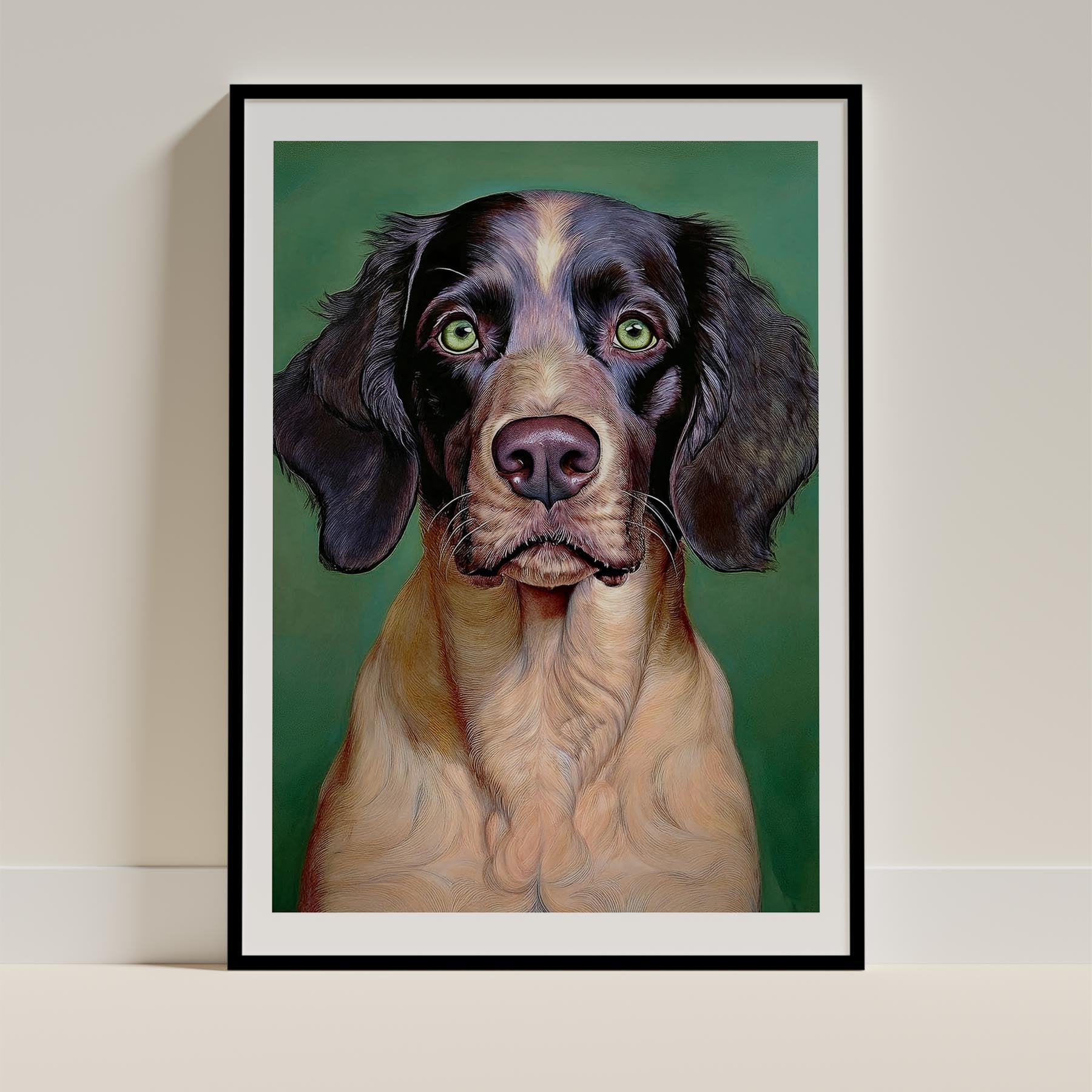 English Setter Green Painted Series image 0