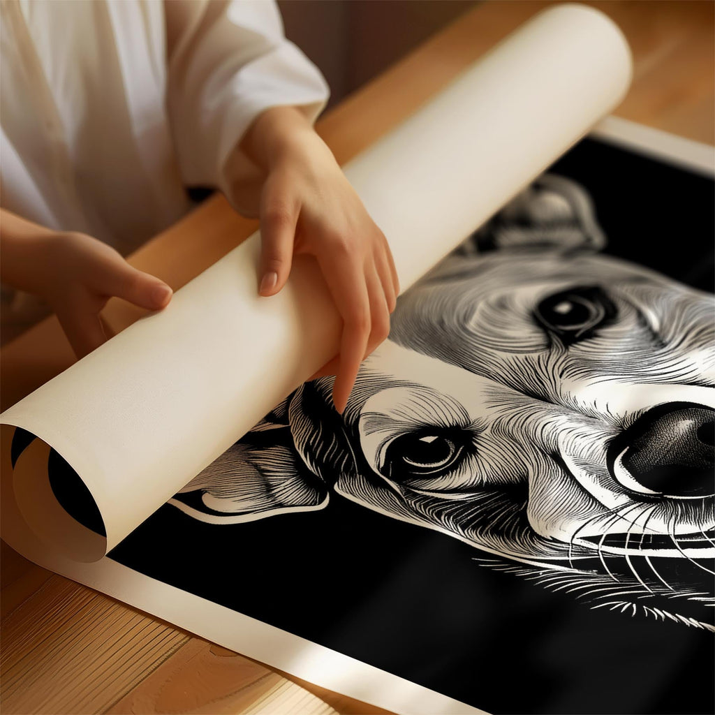 Whippet Line Dog Series in Black and White image 1