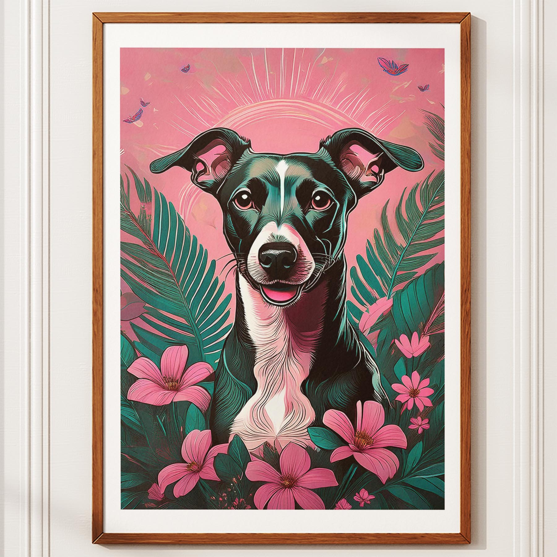 Whippet Flowery Dog image 10