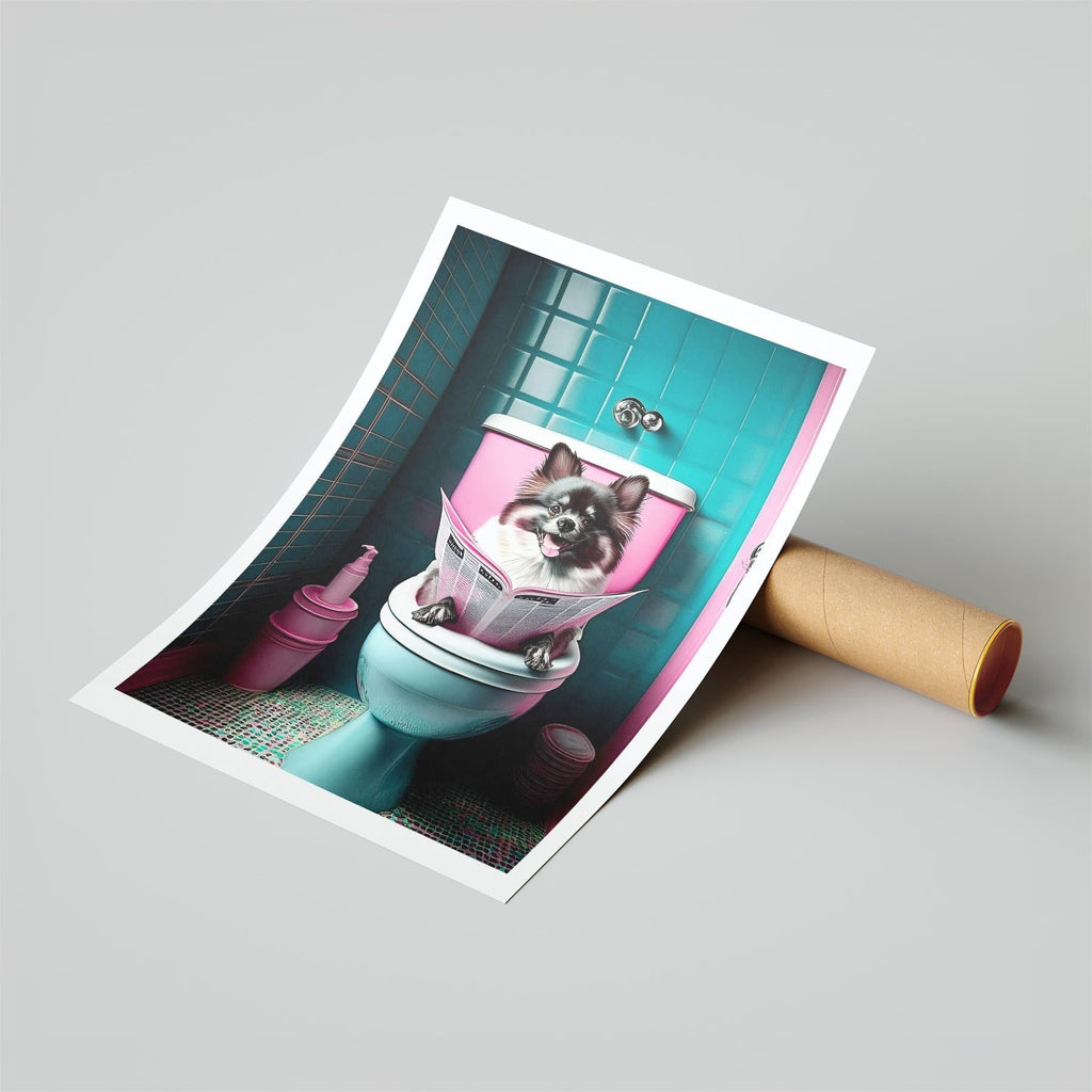 Pomeranian Toilet Dogs PInk and Turquise image 6