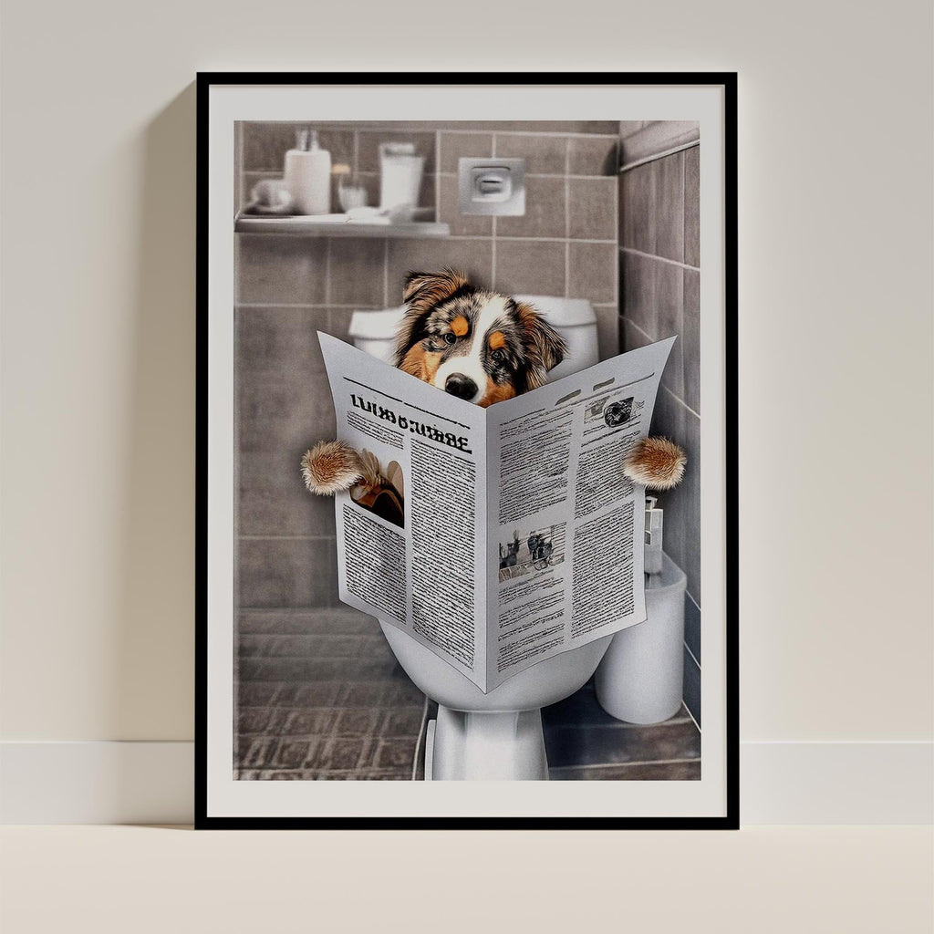 Australian Shepherd Toilet Humour Dog Series 4 image 0