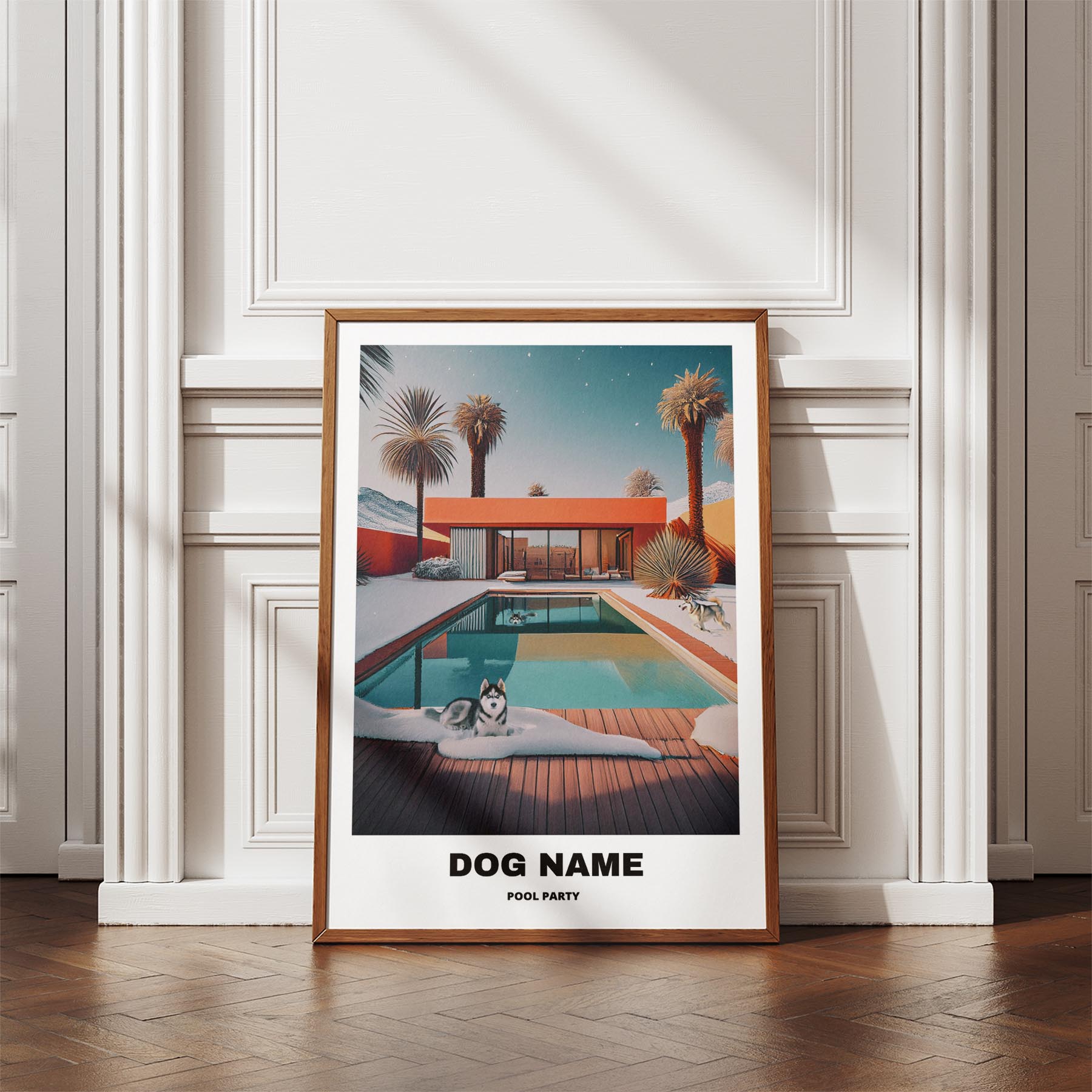 Siberian Husky Custom Pool Party WITH TEXT image 4