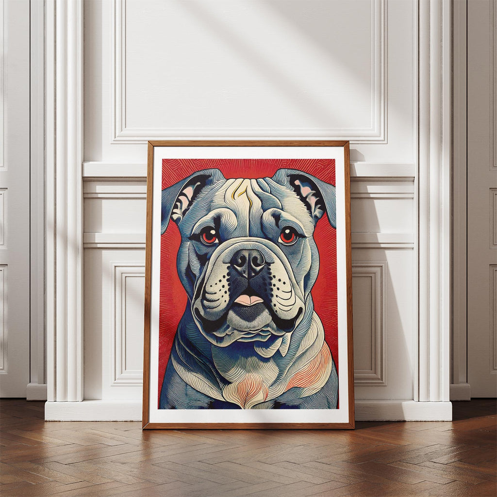 Bulldog Hokusai Japanese Inspired Dog Series 1 image 4