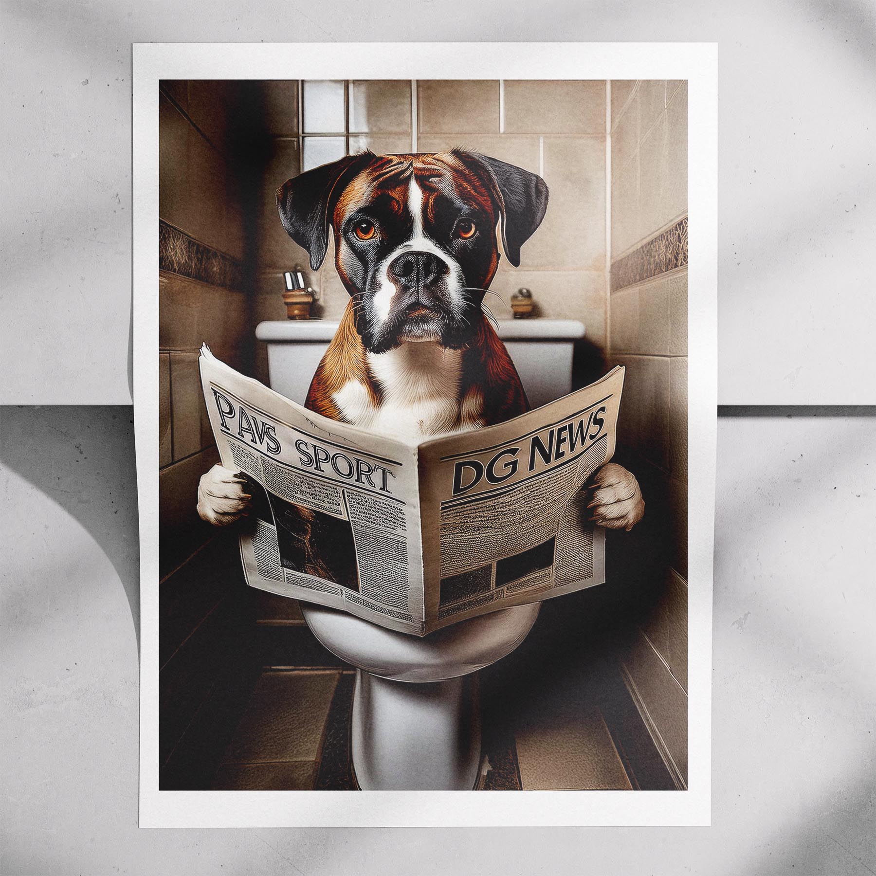 Boxer Toilet Humour Dog Series image 7