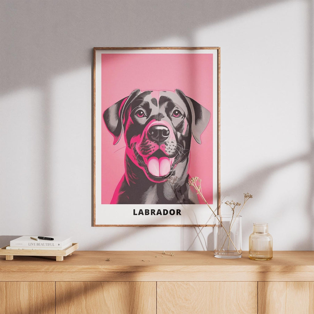 Labrador Retriever Pink and Black Dog Series 4 image 8