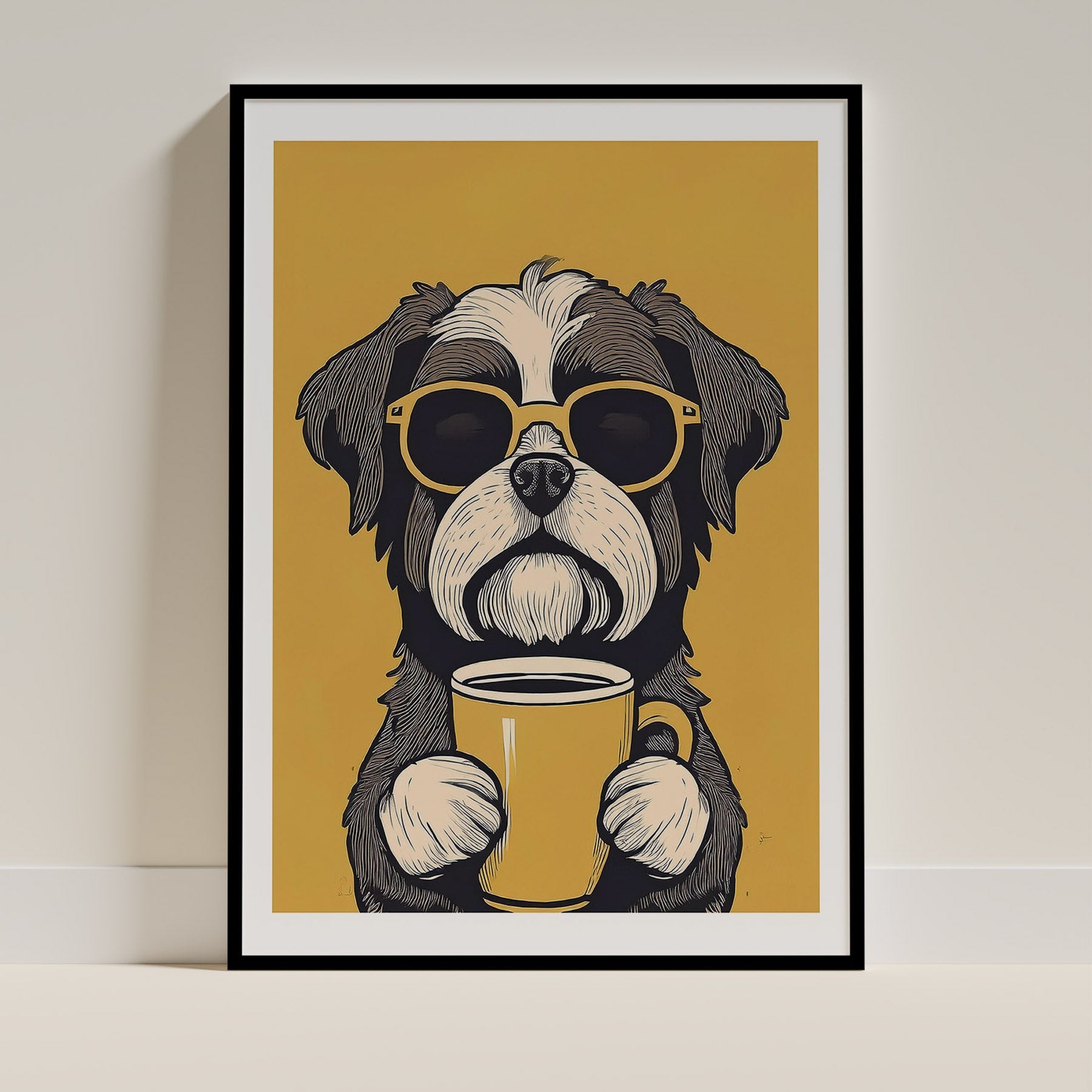 Shih Tzu Chillin Coffee Dog image 0