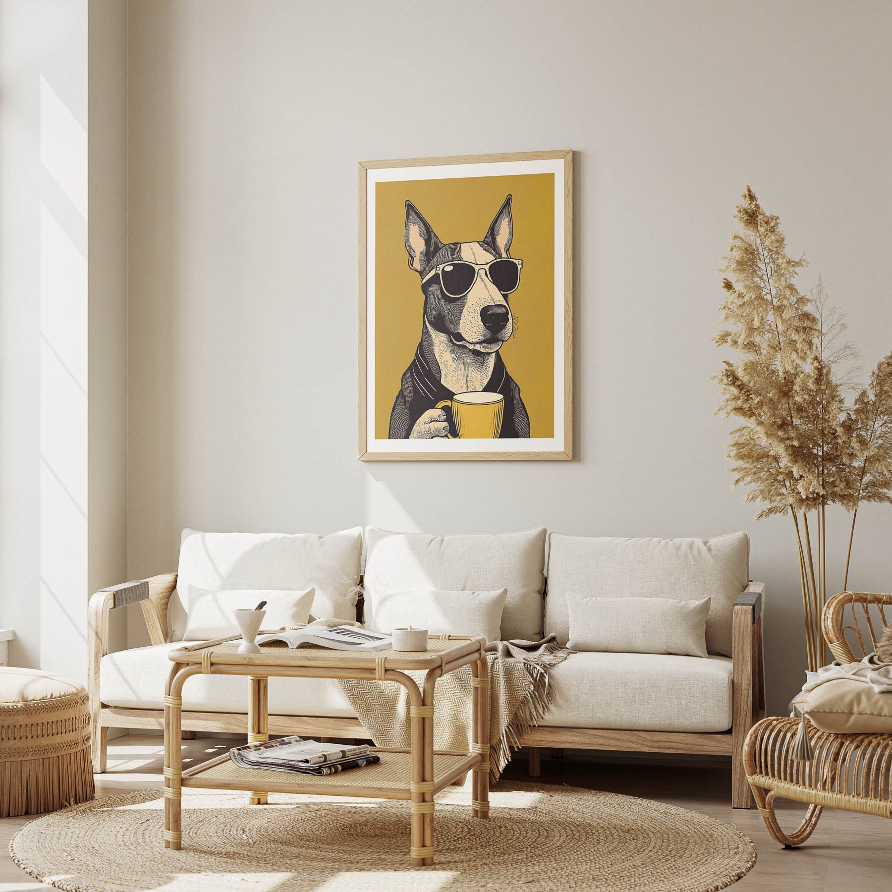 Bullterrier Chillin Coffee Dog image 1