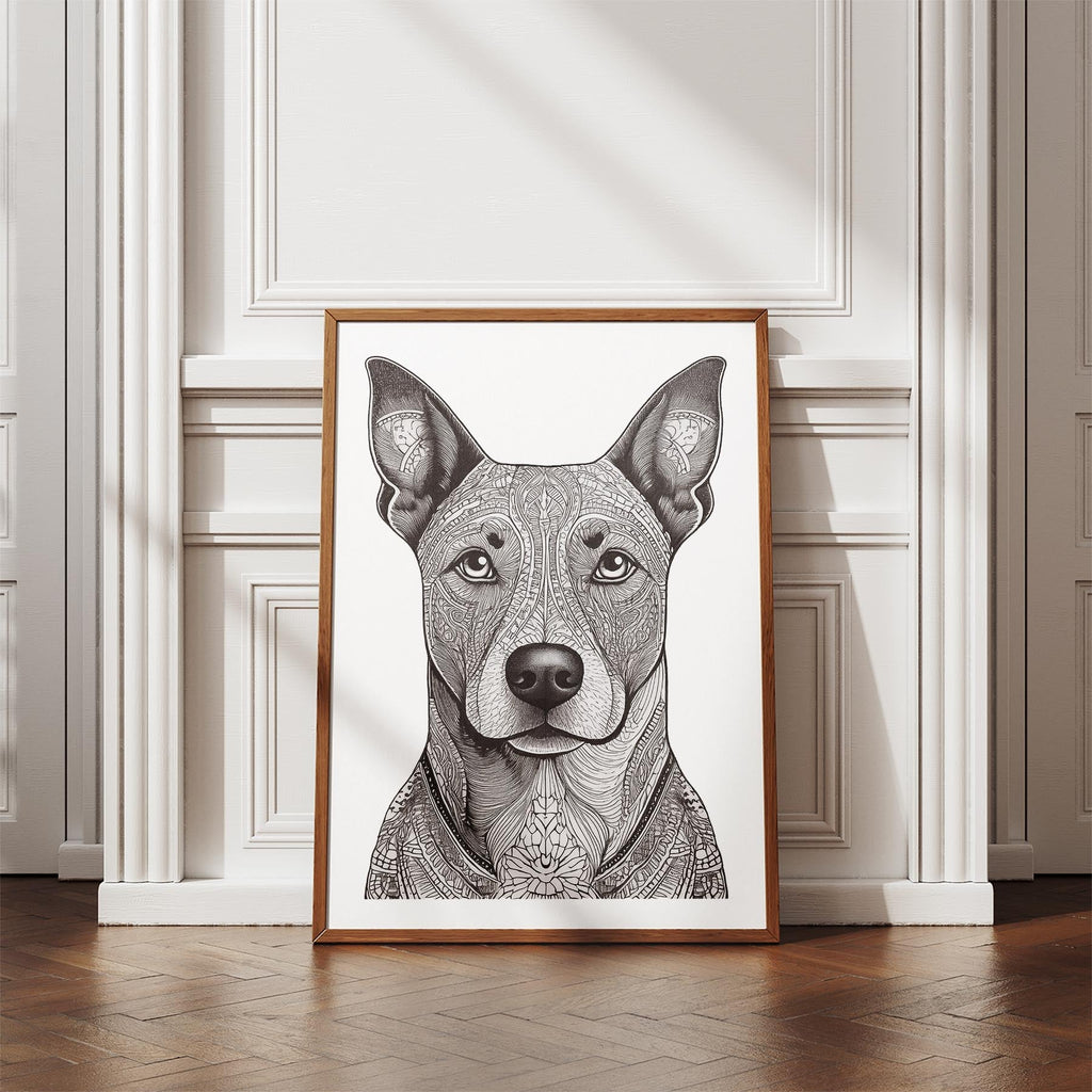 Cattle Dog Mandala Black and White Dog Series image 4