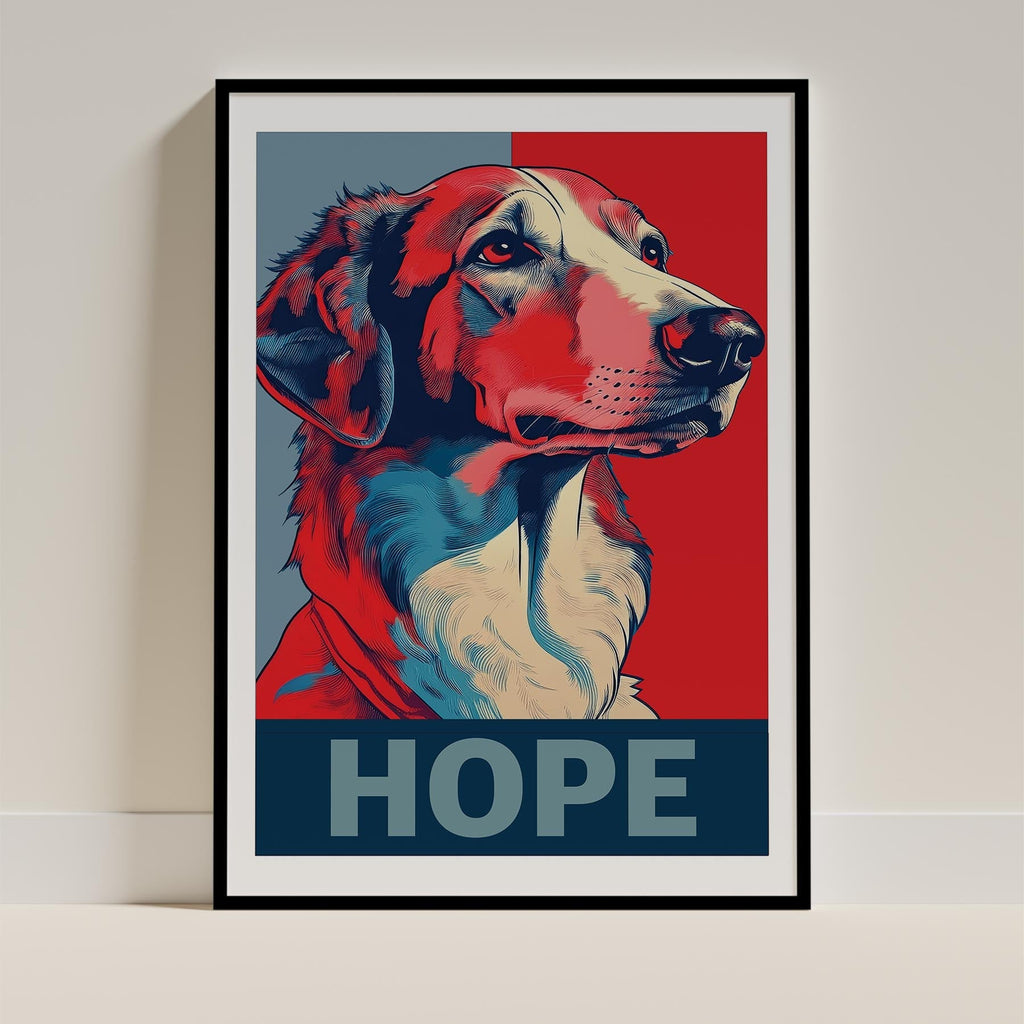 Borzoi HOPE Series Inspired by the Obama Poster image 0