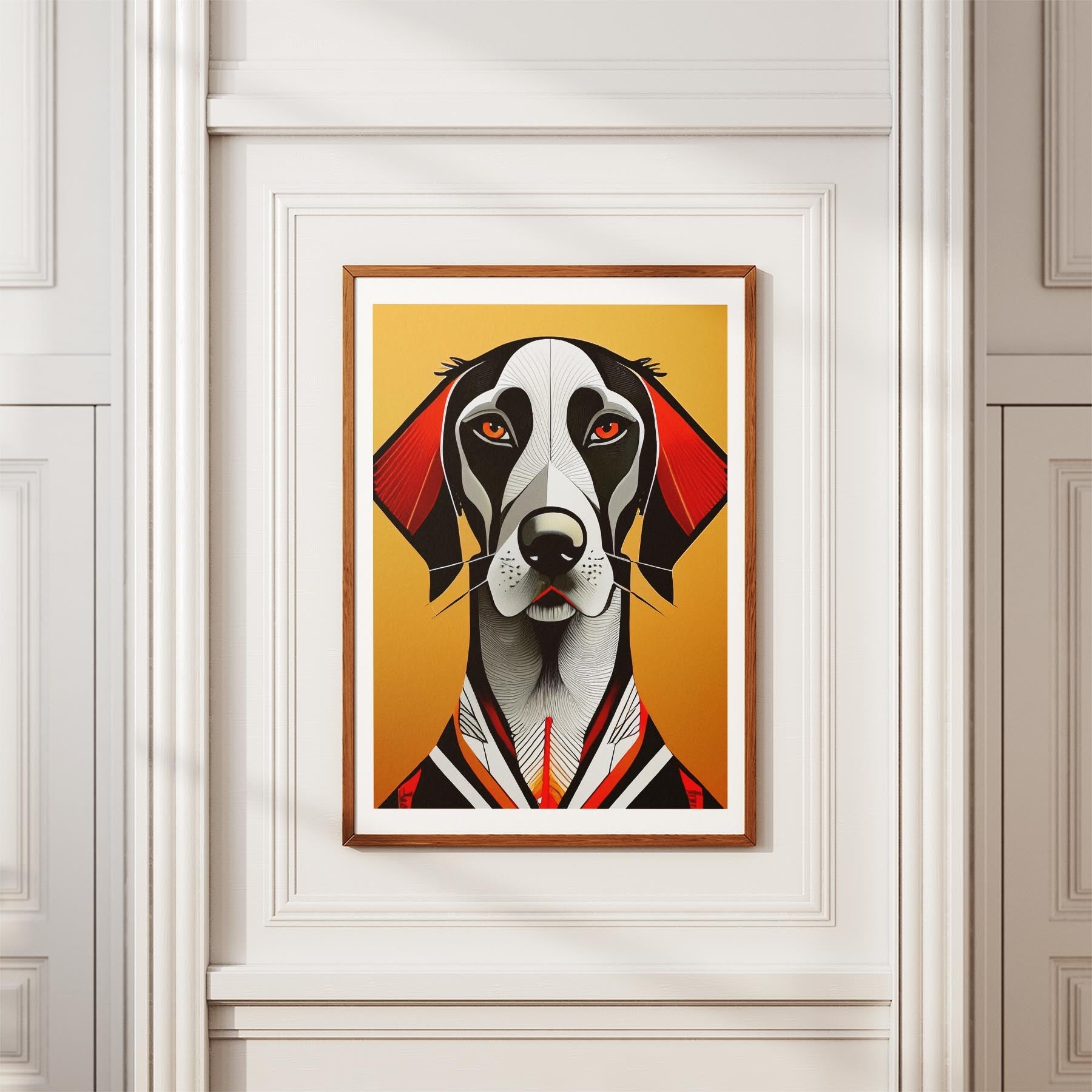 German Pointer Geometric Orange Series image 3