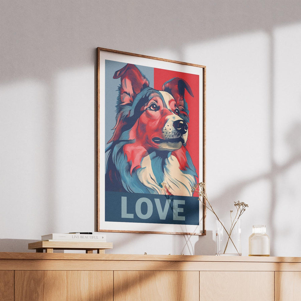 Shetland Sheepdog LOVE Series Inspired by the Obama Poster image 5