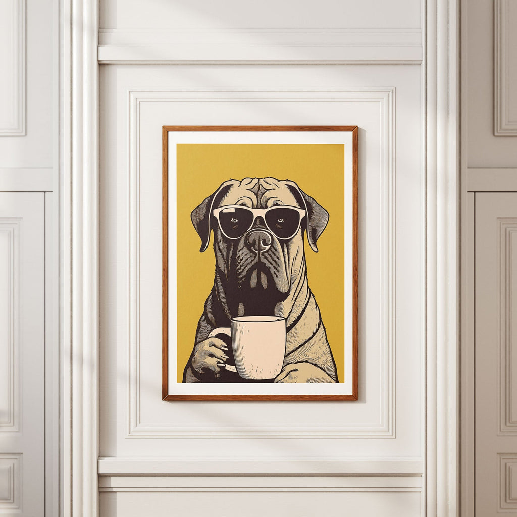 Bullmastiff Chillin Coffee Dog image 2