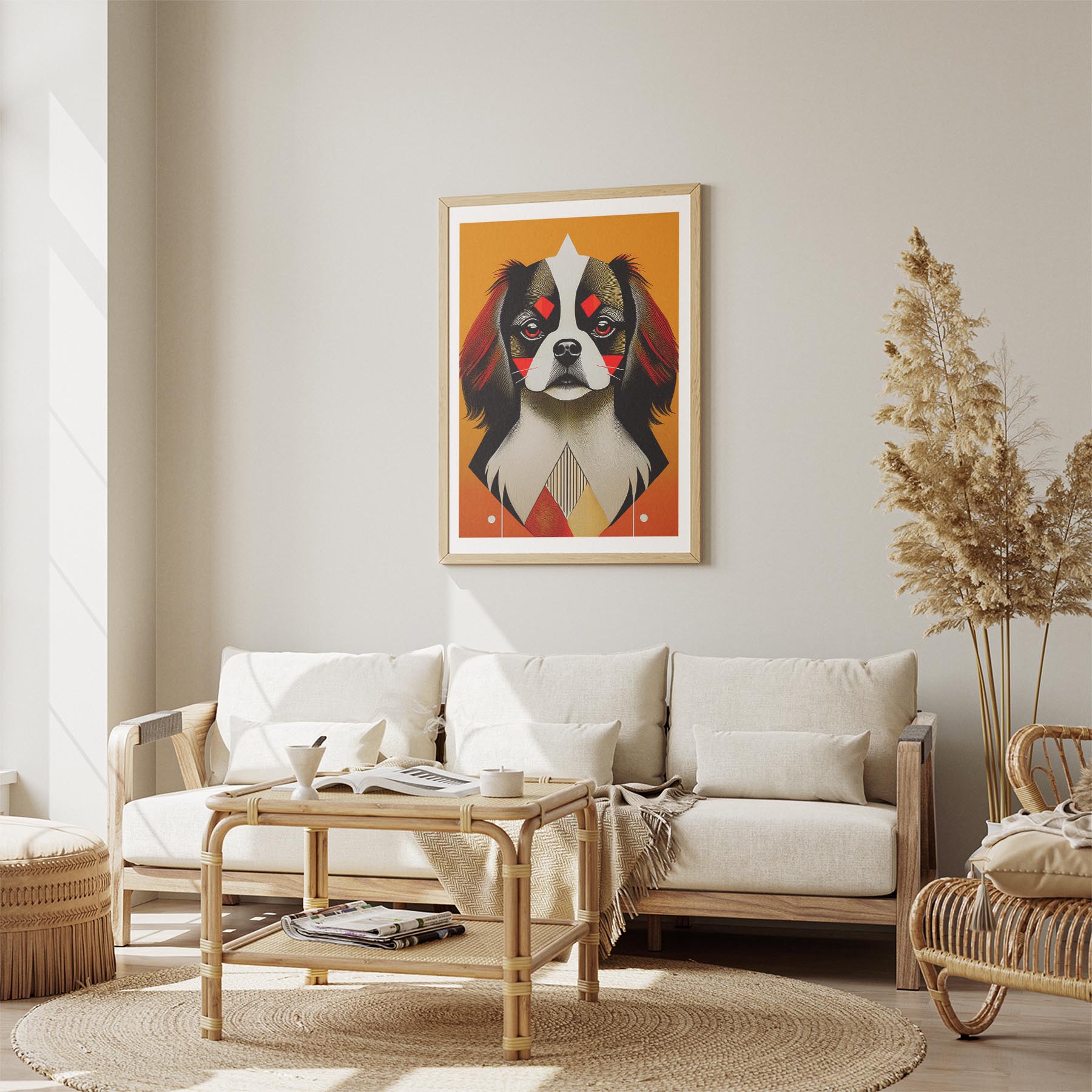 Japanese Chin Geometric Orange Series image 2