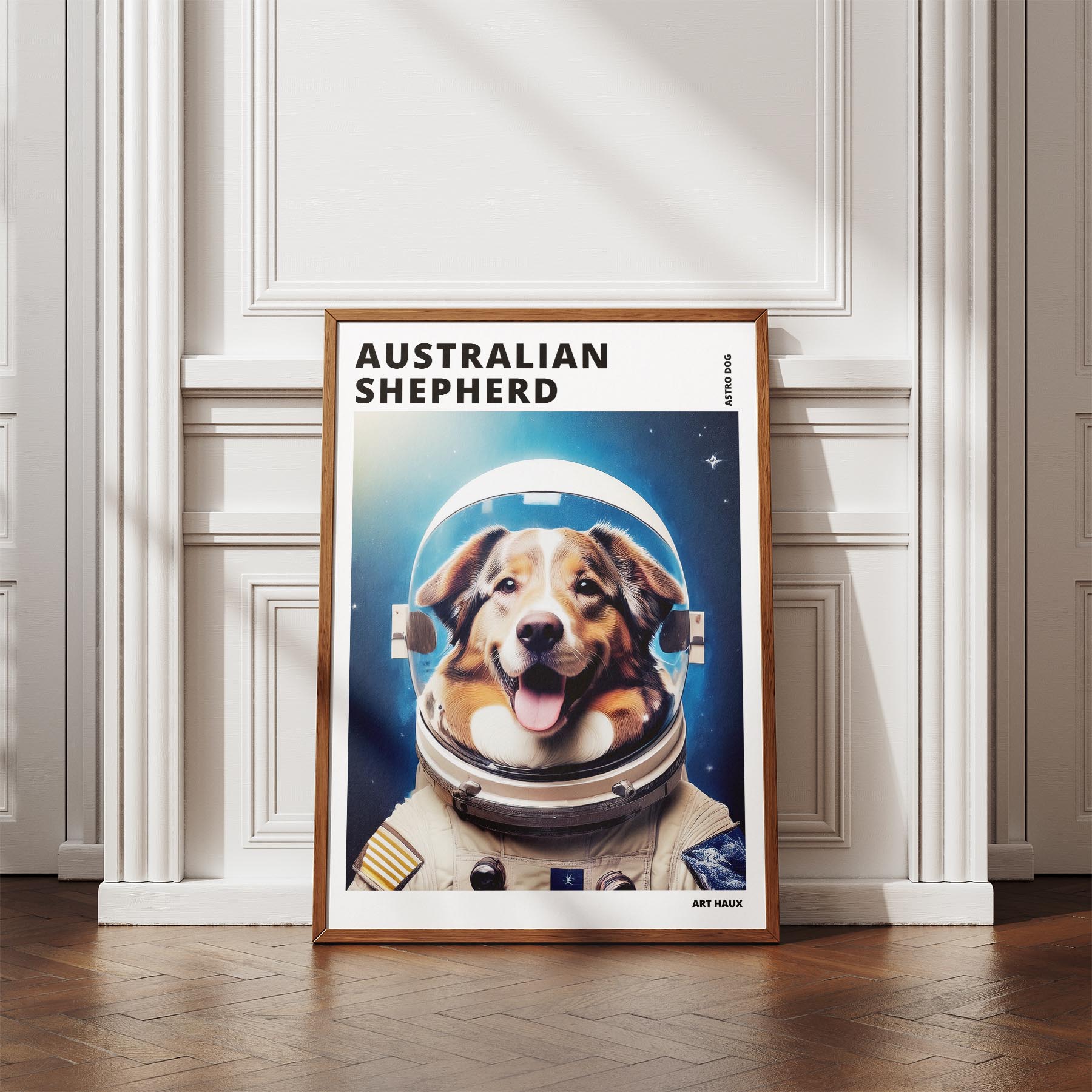 Australian Shepherd Astronaut Dog Series with Text Astro Dog image 4