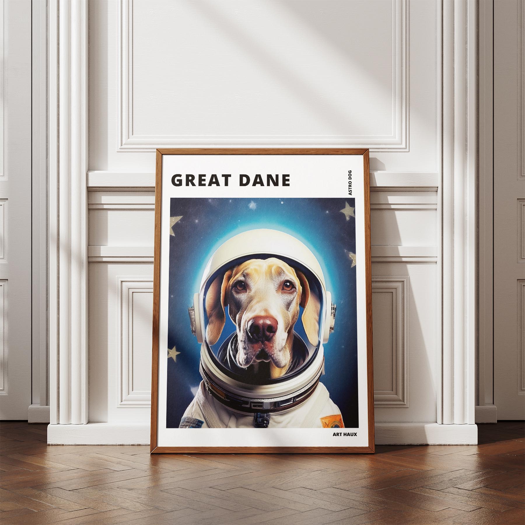 Great Dane Astronaut Dog Series with Text Astro Dog image 4