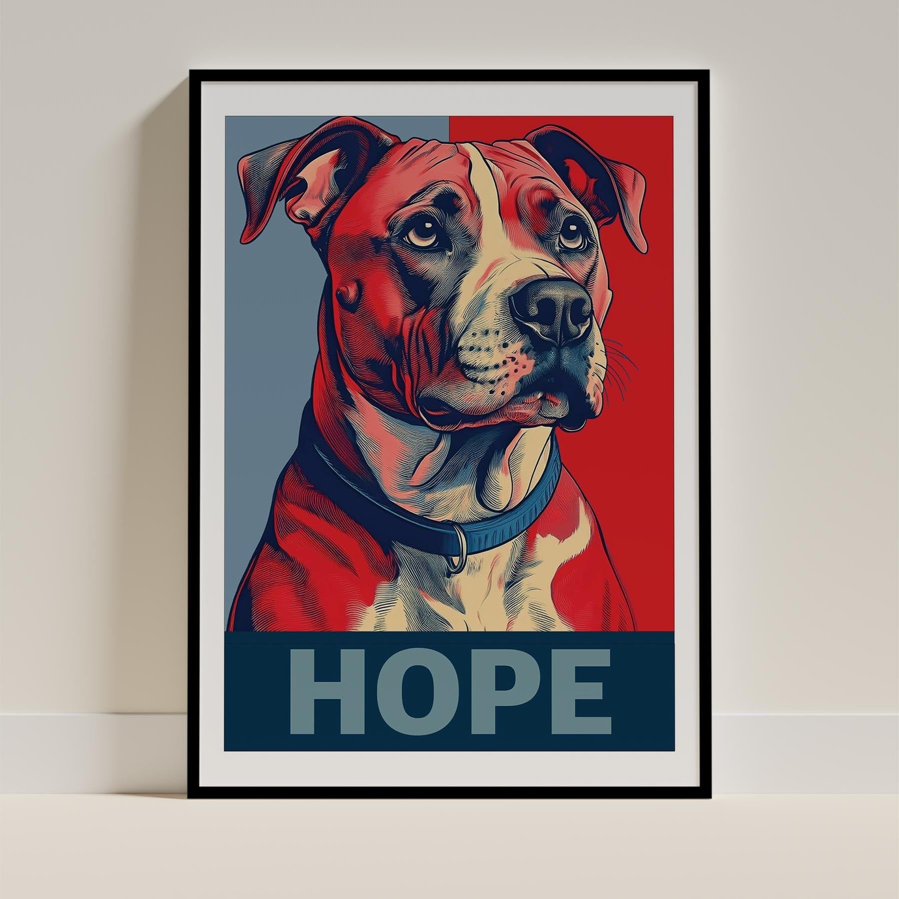 American Staffordshire Terrier HOPE Series Inspired by the Obama Poster image 11